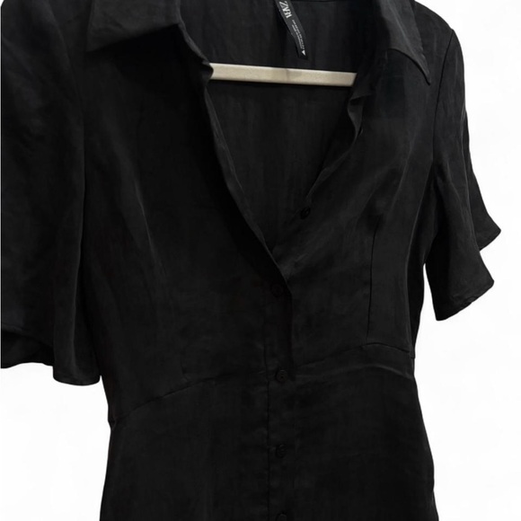 Zara Black Button-Down Women's mini dress - Picture 6 of 6